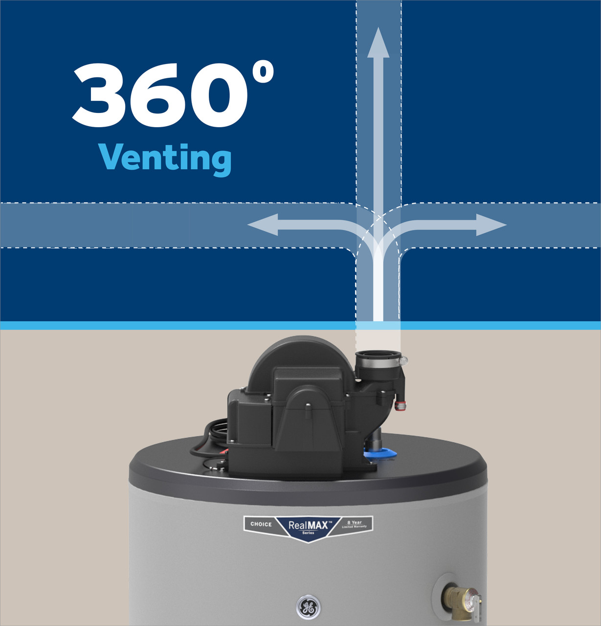 RealMAX Choice 40-Gallon Short Liquid Propane Power Vent Low-NOx Water Heater view 8