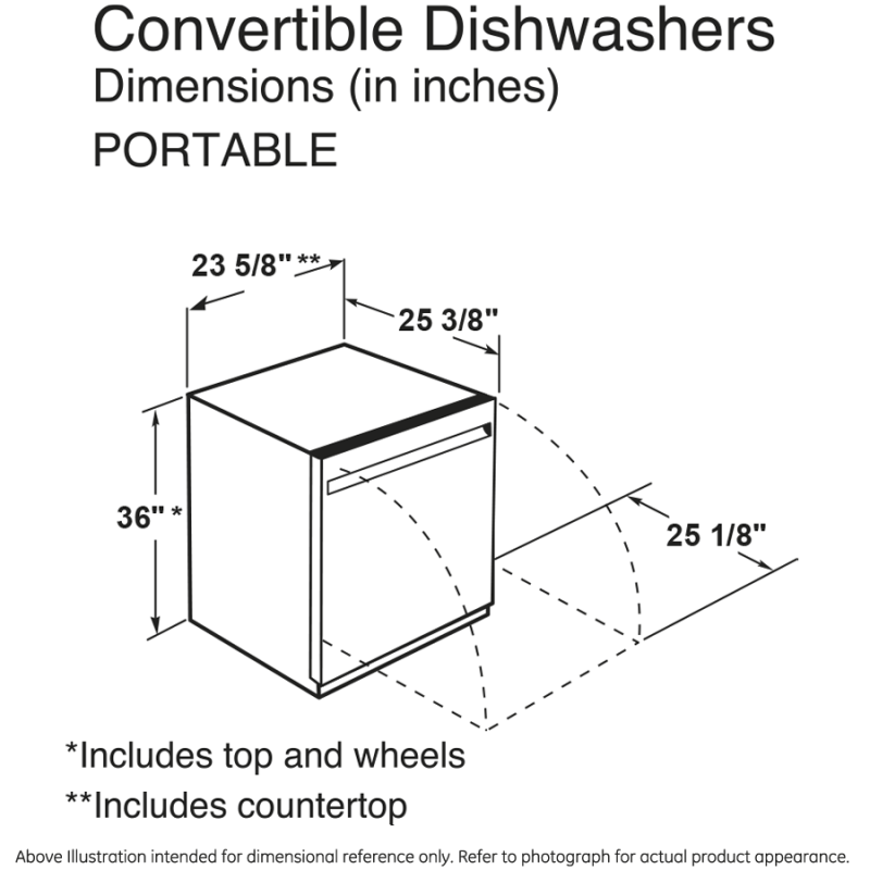 24" Stainless Steel Interior Portable Dishwasher with Sanitize Cycle view 8