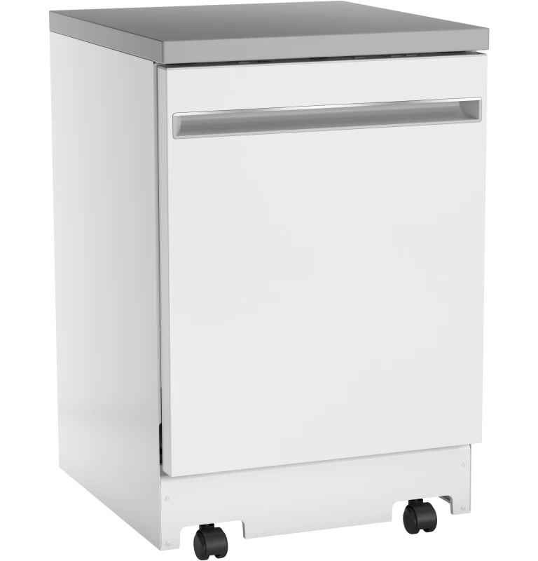 24" Stainless Steel Interior Portable Dishwasher with Sanitize Cycle GPT225SGLWW