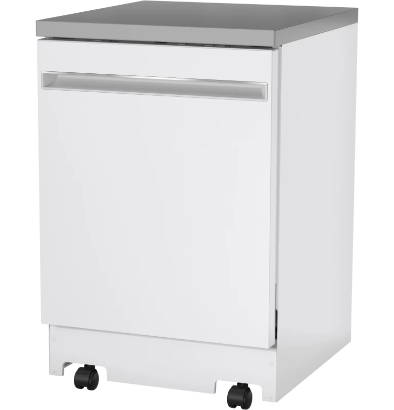 24" Stainless Steel Interior Portable Dishwasher with Sanitize Cycle GPT225SGLWW