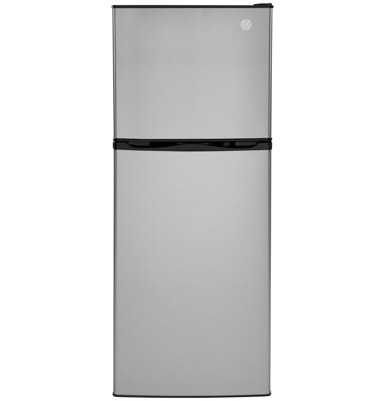 GE 9.8 Cu. Ft. 12 Volt DC Power Top-Freezer Refrigerator Stainless Steel GPV10FSNSB Picture 1