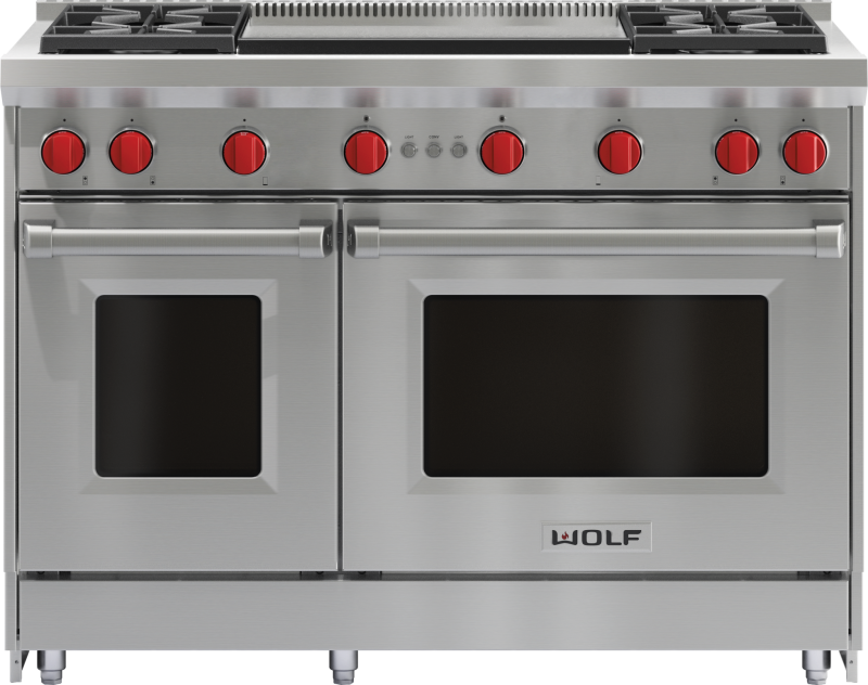 48" Gas Range - 4 Burners and Infrared Dual Griddle GR484DGLP