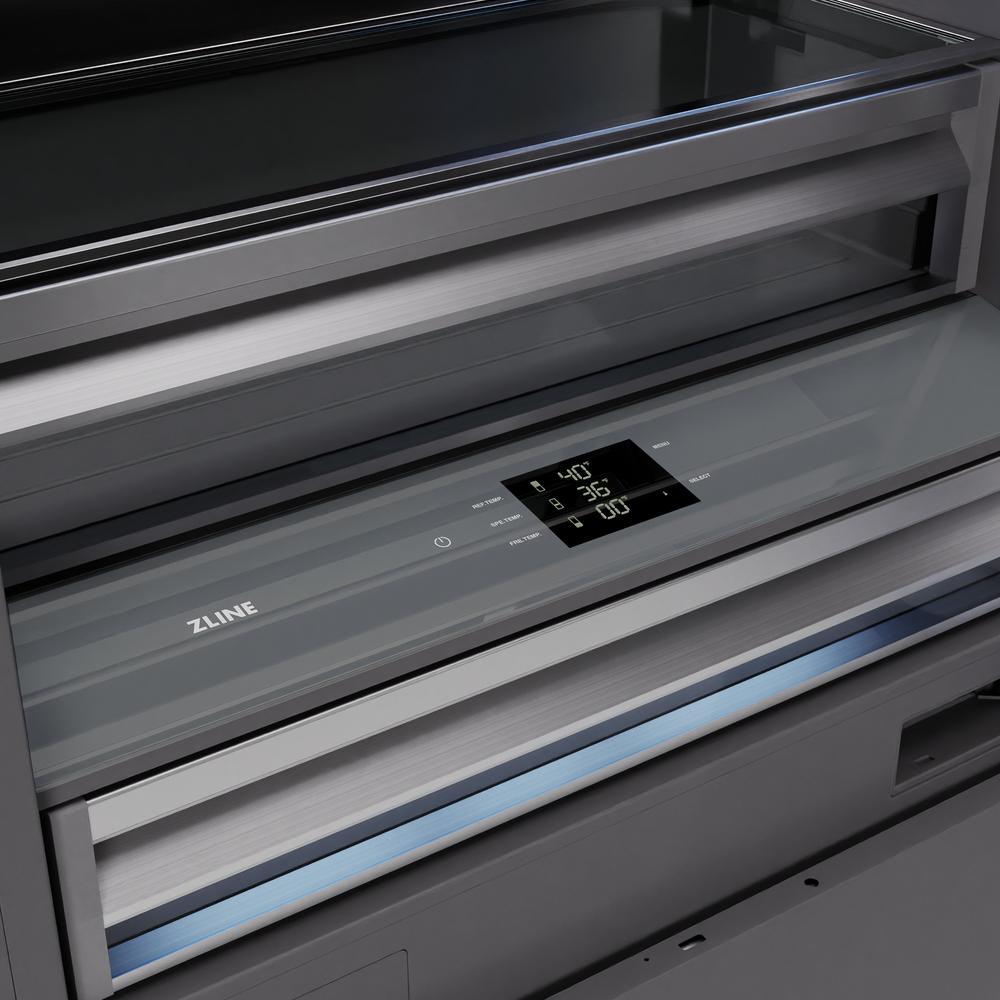 36 In. 19.8 Cu. Ft. Panel Ready Built-in Bottom Freezer Refrigerator With Water Dispenser And Ice Maker With Graphite Gray Interior GRBIT36