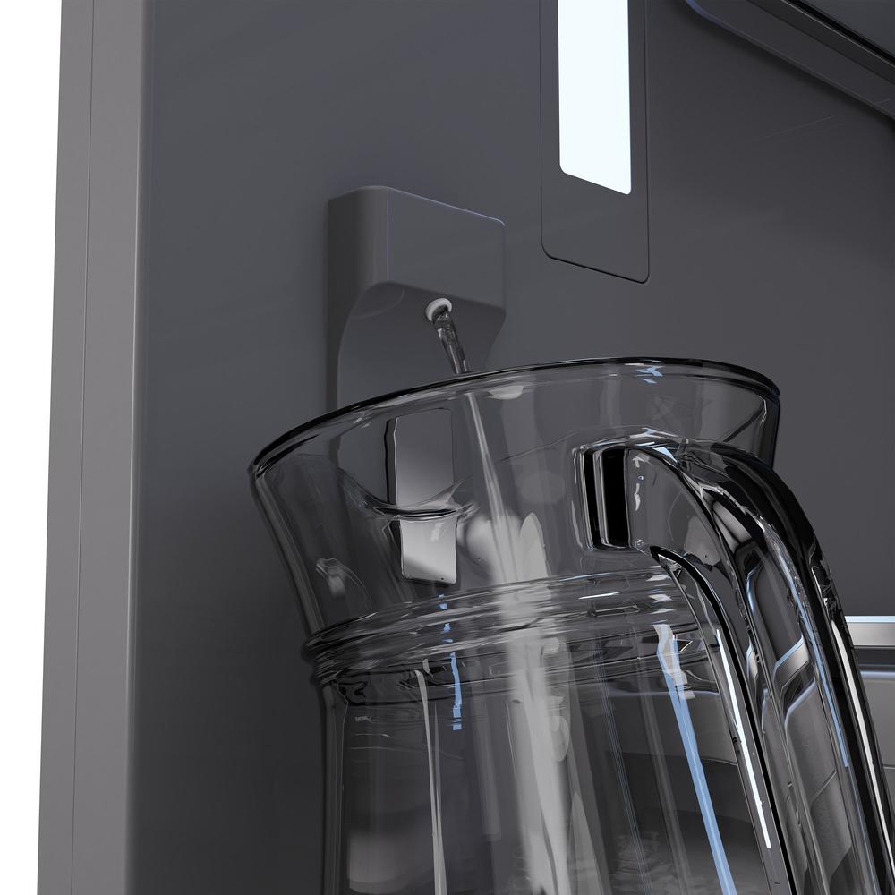Autograph Edition 30 In. 16.1 Cu. Ft. Panel Ready Built-in Bottom Freezer Refrigerator With Water Dispenser And Ice Maker With Graphite Gray Interior And Matte Black Accents GRBIVZ30MB