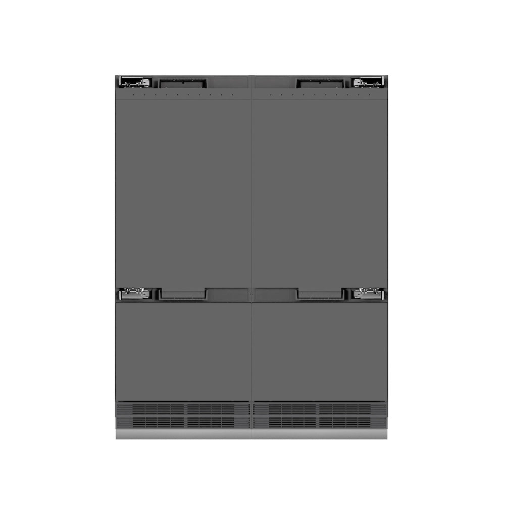 Autograph Edition 60 In. 32.2 Cu. Ft. Panel Ready French Door Built-in Bottom Freezer Refrigerator With Water Dispenser And Ice Maker With Graphite Gray Interior And Champagne Bronze Accents GRBIVZ60CB