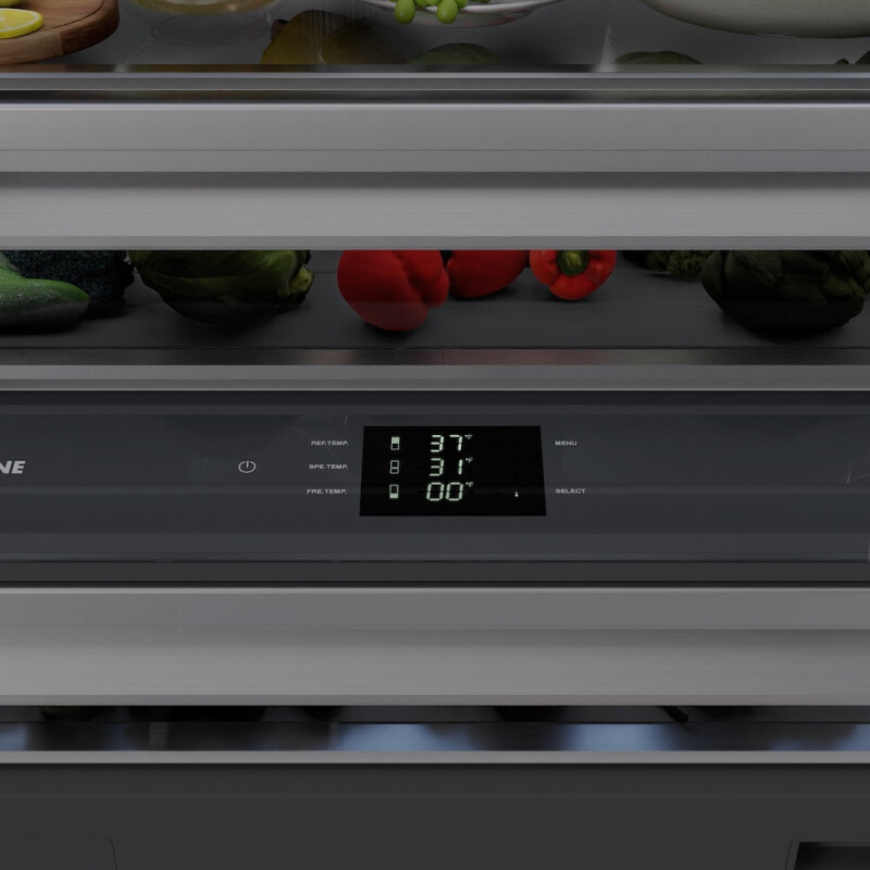 Autograph Edition 60 In. 32.2 Cu. Ft. French Door Built-in Bottom Freezer Refrigerator With Water Dispenser And Ice Maker In White Matte With Graphite Gray Interior And Matte Black Accents GRBIVZWM60MB