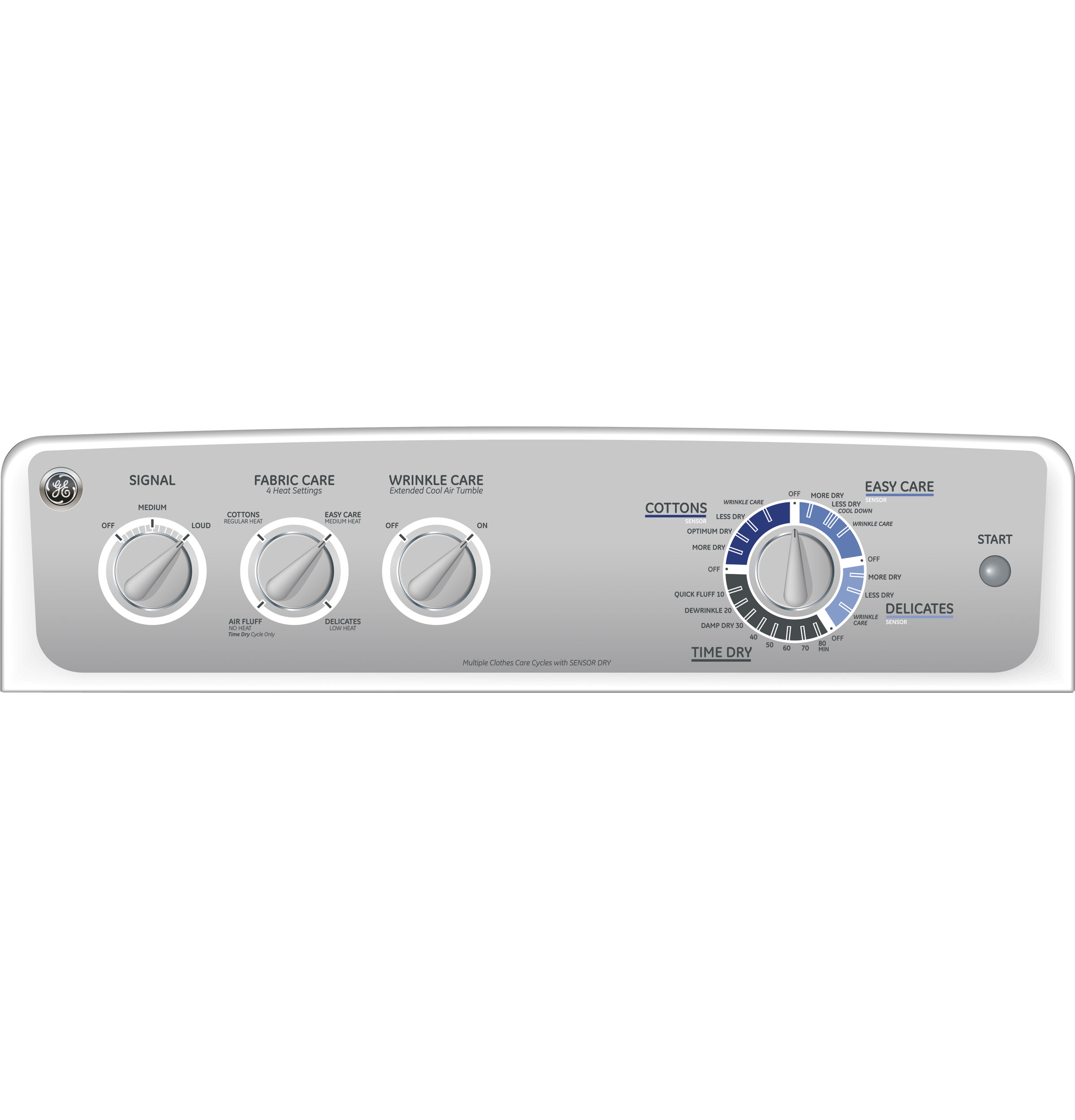 7.0 cu. ft. stainless steel capacity electric dryer with Sensor Dry GRDN510EMWS