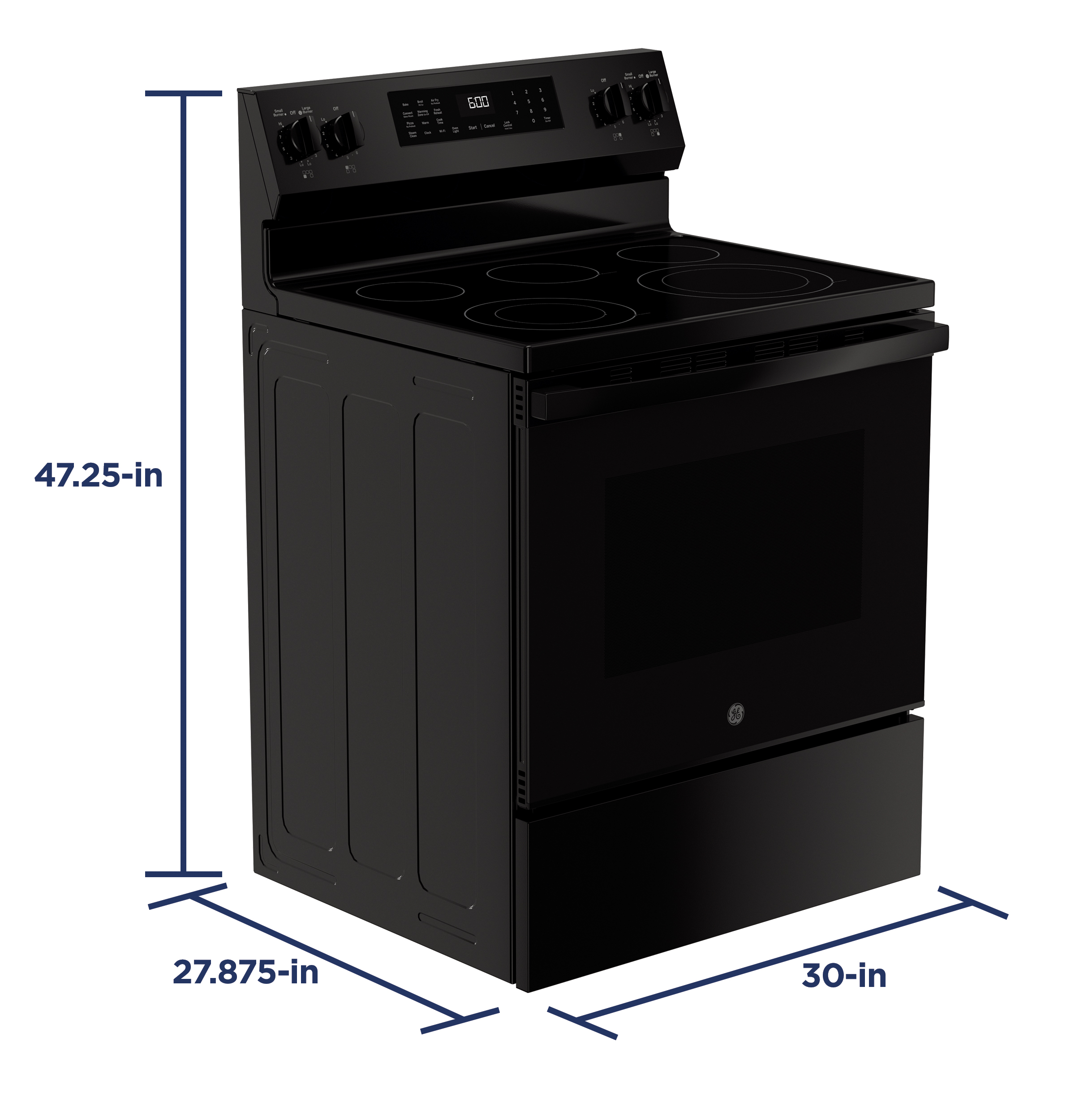 30" Free-Standing Electric Convection Range with No Preheat Air Fry and EasyWash Oven Tray view 15