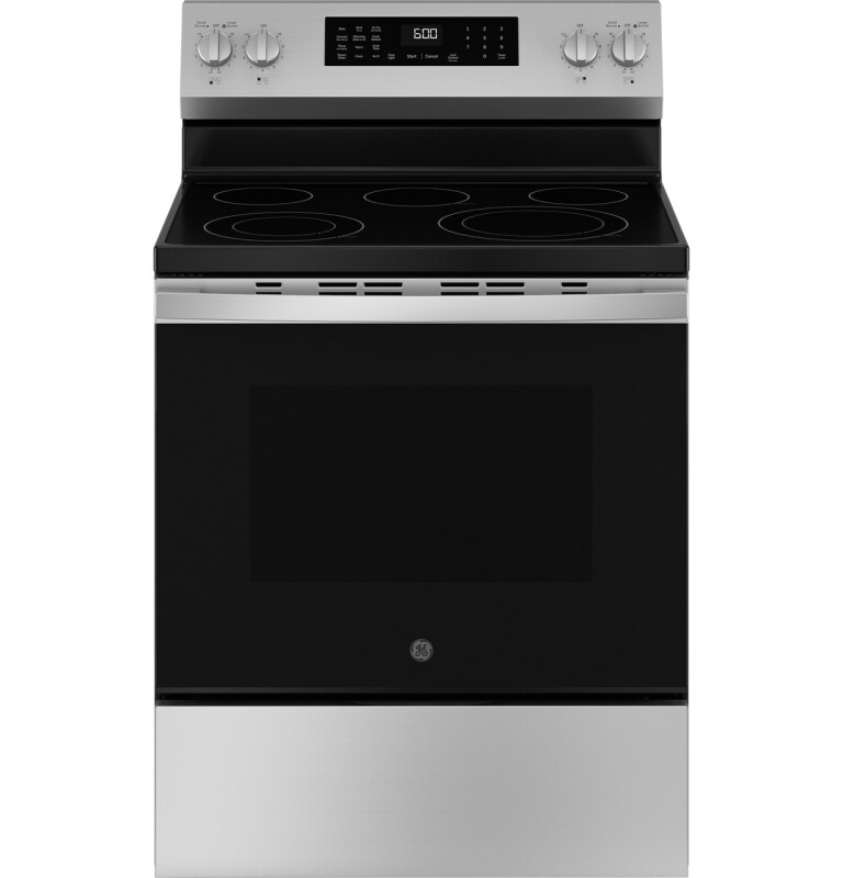 30" Free-Standing Electric Convection Range with No Preheat Air Fry and EasyWash Oven Tray GRF600AVFS