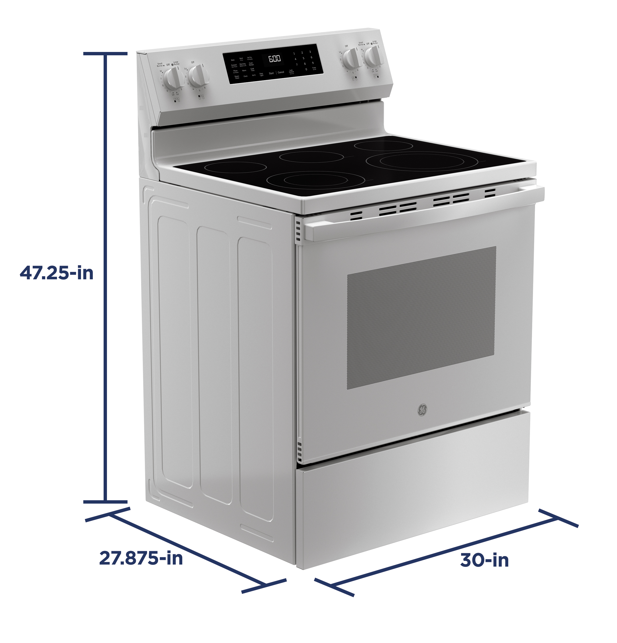 30" Free-Standing Electric Convection Range with No Preheat Air Fry and EasyWash Oven Tray view 15
