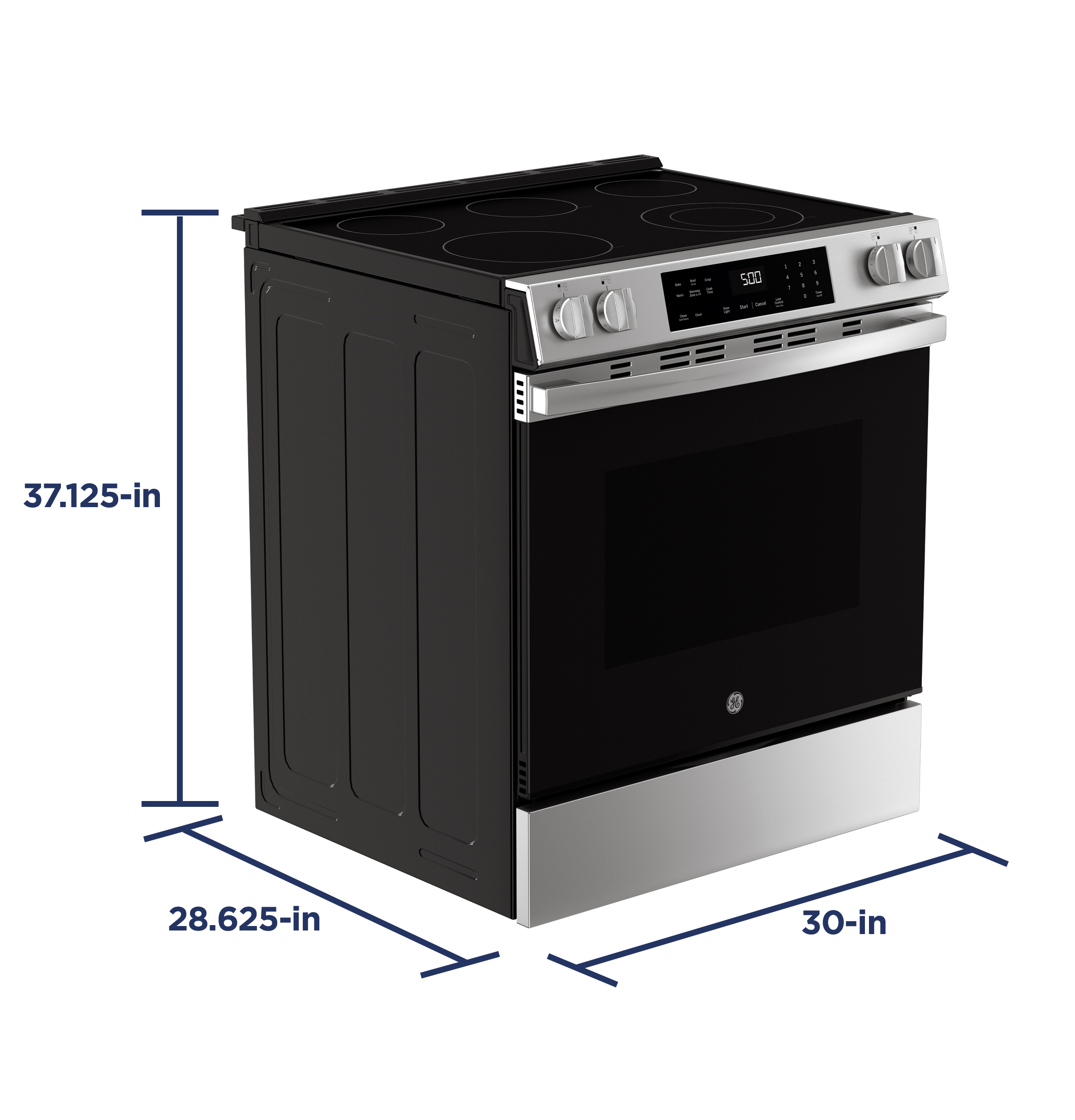 30" Slide-In Electric Range with Crisp Mode view 4