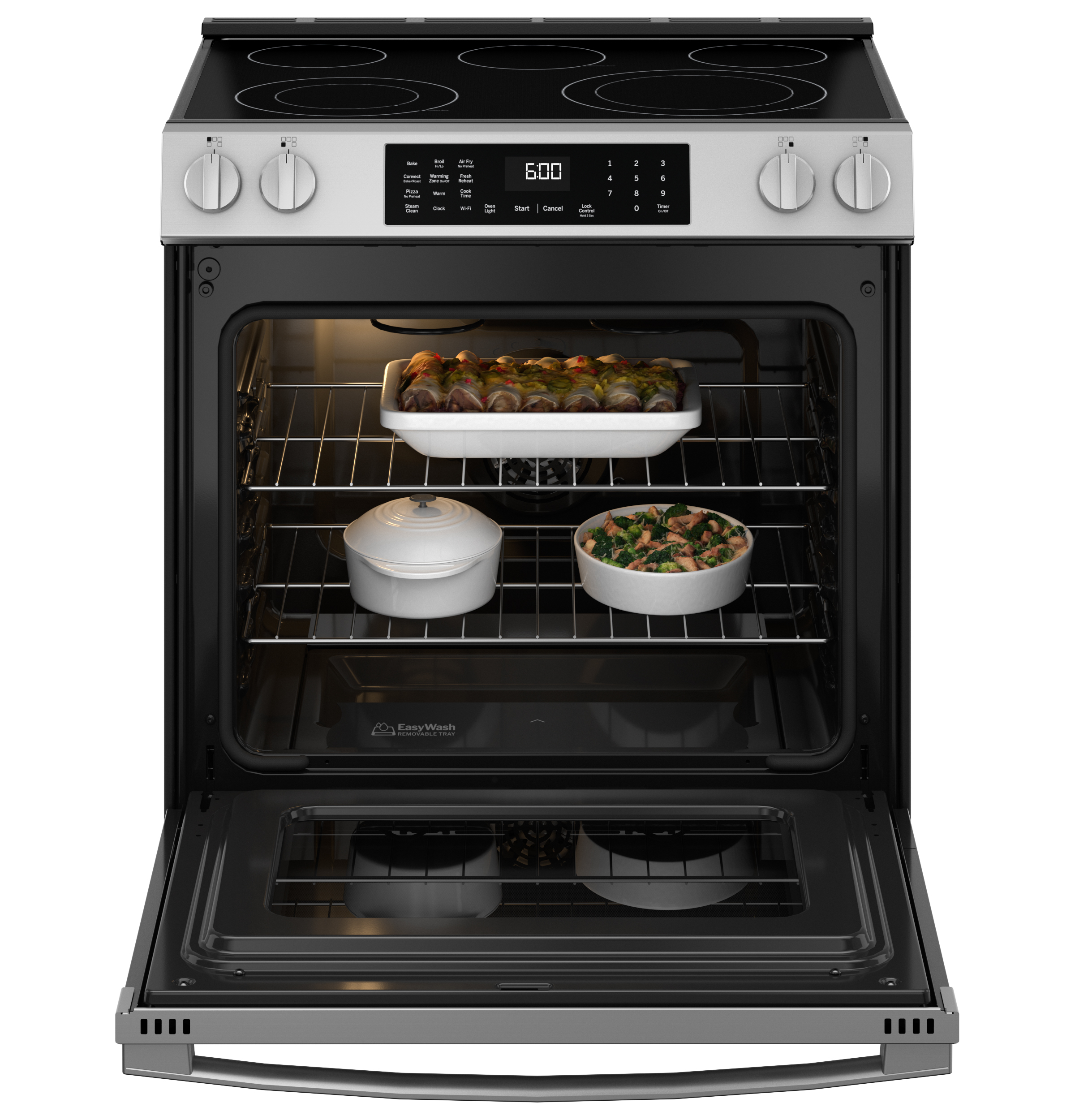 30" Slide-In Electric Convection Range with No Preheat Air Fry and EasyWash Oven Tray view 24
