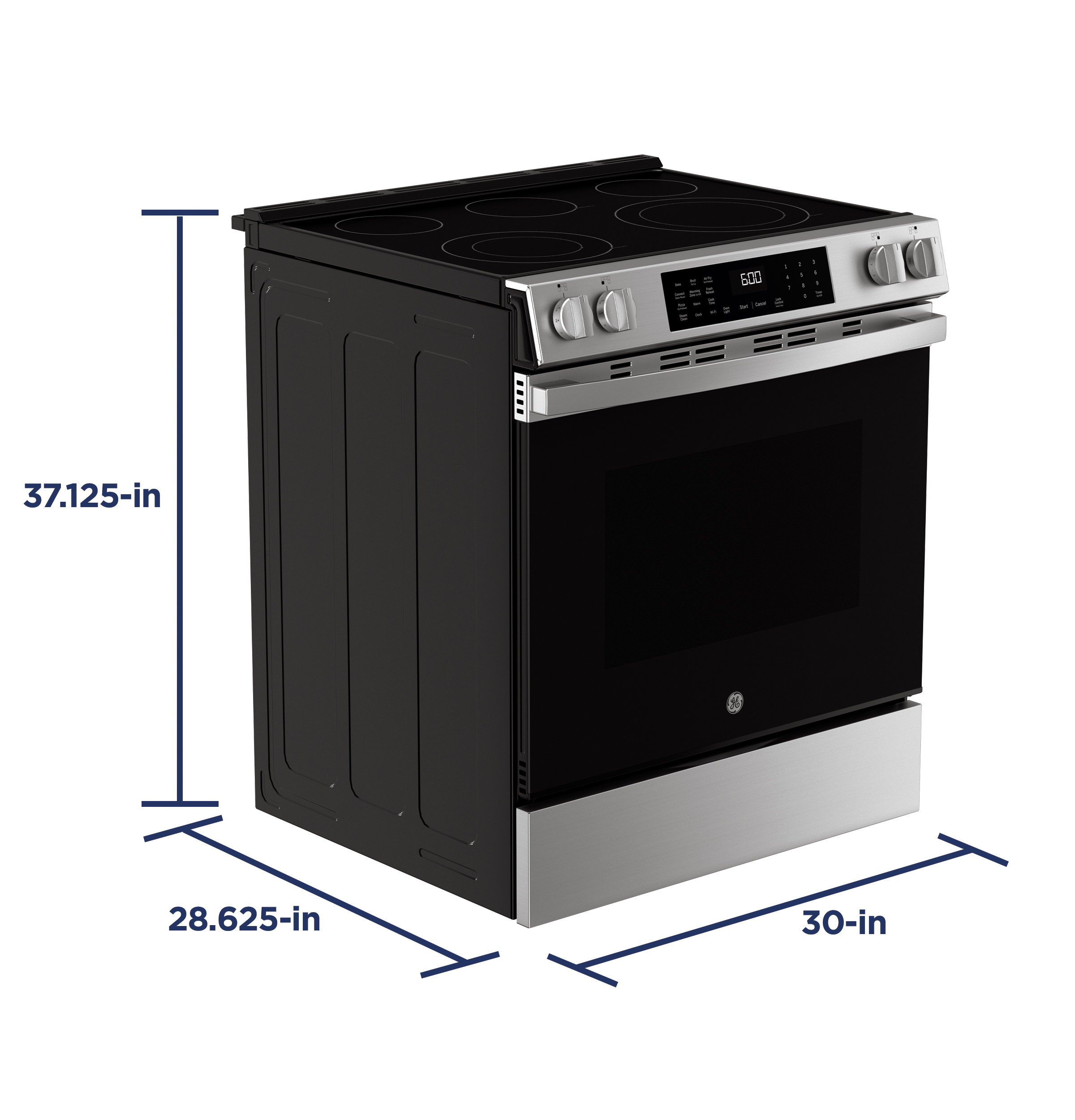 30" Slide-In Electric Convection Range with No Preheat Air Fry and EasyWash Oven Tray view 16