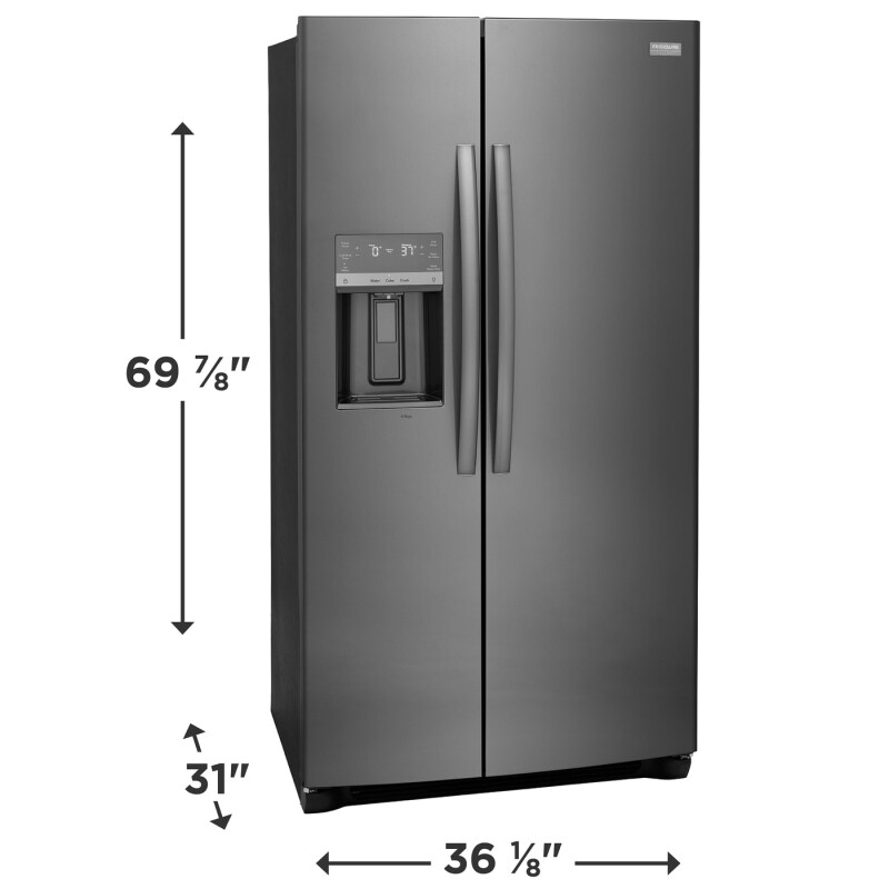 22 Cu. Ft. 36" Counter-Depth Side-by-Side Refrigerator view 2