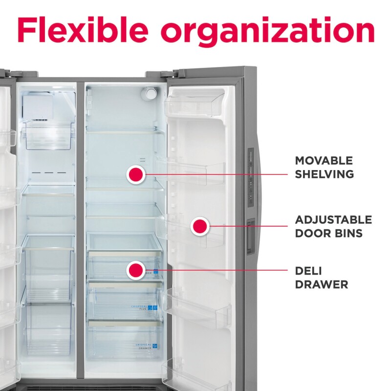 26 Cu. Ft. 36" Standard-Depth Side-by-Side Refrigerator view 6