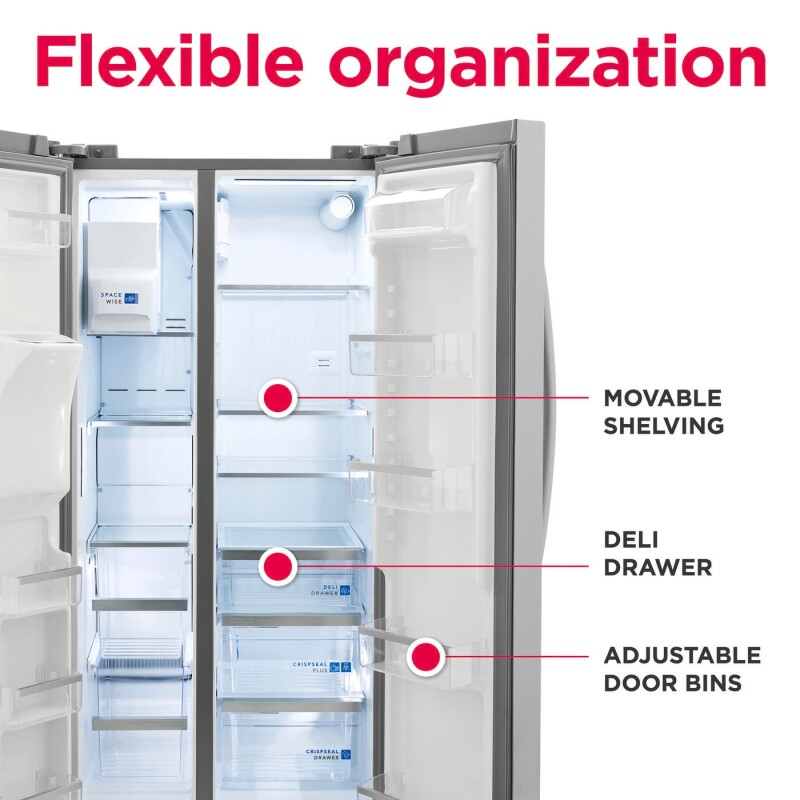 22 Cu. Ft. 33" Standard-Depth Side-by-Side Refrigerator view 9