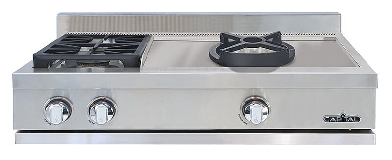 36″ Rangetop 2 Sealed Burners / Sealed Burner Wok LP GRT362WL