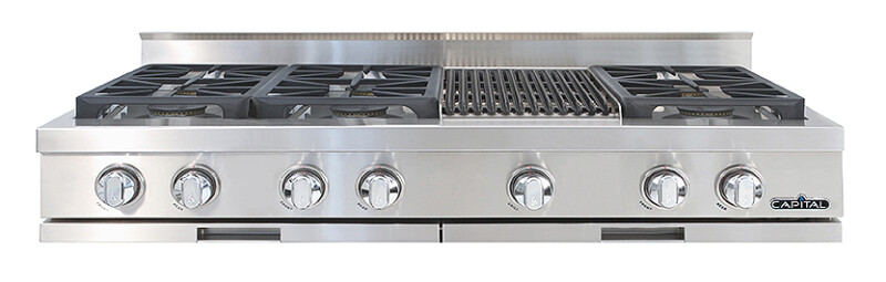 48″ Rangetop 4 Sealed Burners / Grill / 2 Sealed Burners NG GRT484B2N