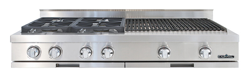 48″ Rangetop 4 Sealed Burners / 24″ Grill NG GRT484BBN