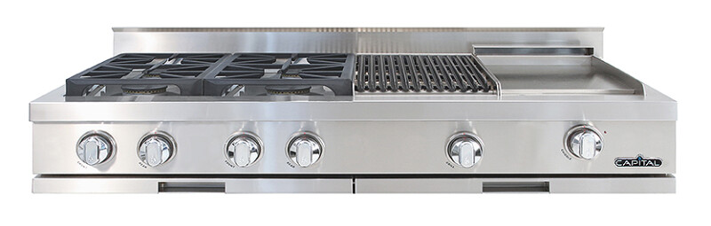 48″ Rangetop 4 Sealed Burners / Grill / Griddle LP GRT484BGL