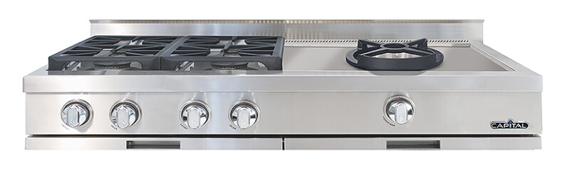 48″ Rangetop 4 Burners / Open Power Wok NG GRT484CWN