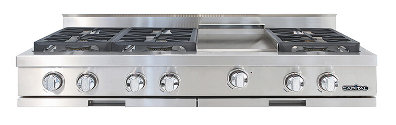 48″ Rangetop 4 Sealed Burners / Griddle / 2 Sealed Burners LP GRT484G2L
