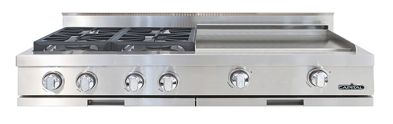 48″ Rangetop 4 Sealed Burners / 24″ Griddle NG GRT484GGN