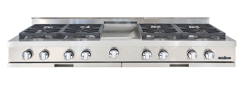 60″ Rangetop 4 Sealed Burners / Griddle / 4 Sealed Burners LP GRT604G4L