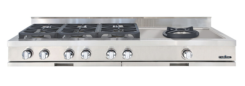 60″ Rangetop 6 Burners / Open Power Wok LP GRT606CWL