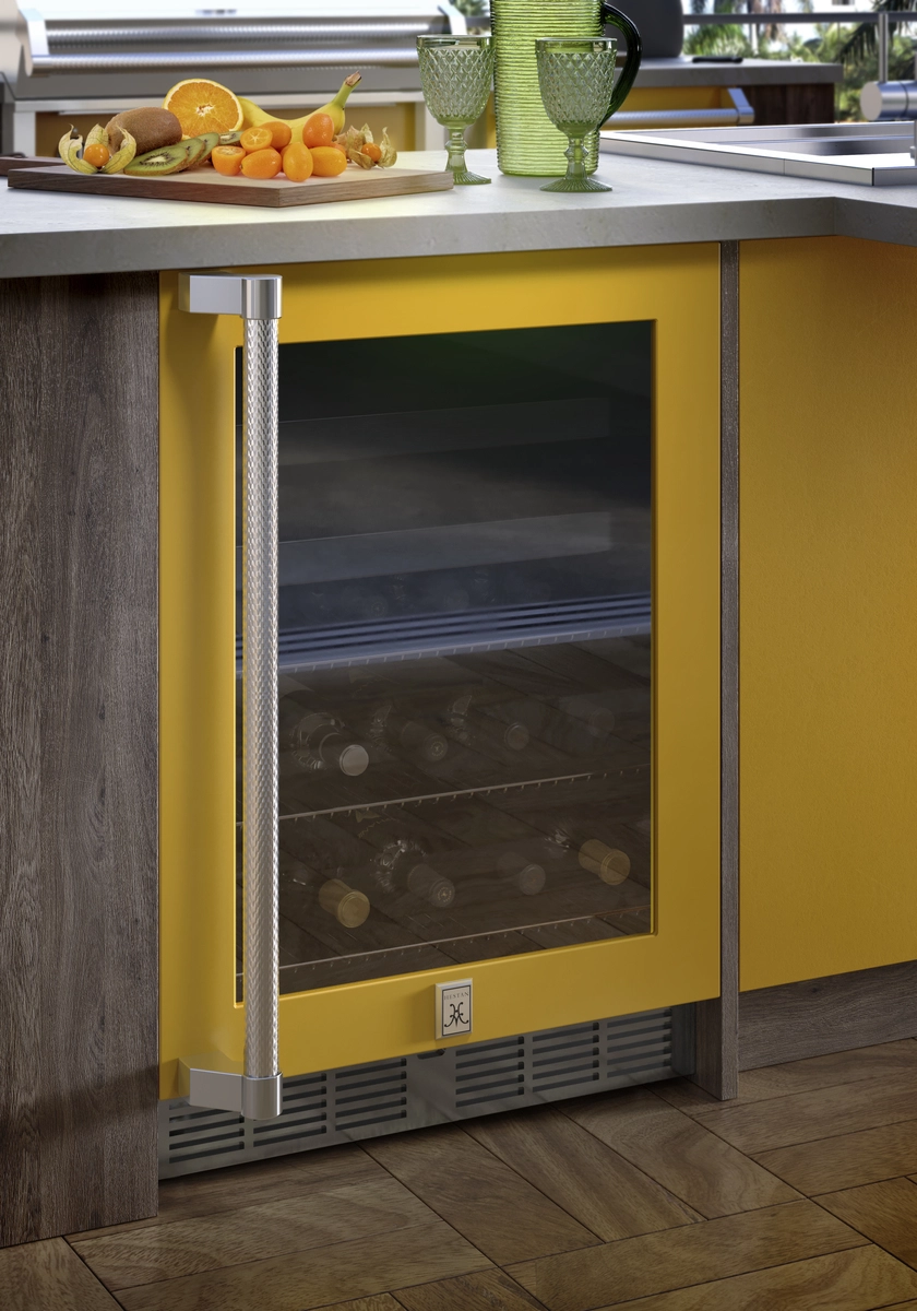 24" Outdoor Dual Zone Refrigerator with Wine Storage (UV-Coated Glass Door) GRWGR24BG