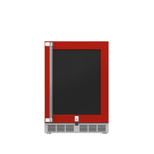 24" Outdoor Dual Zone Refrigerator with Wine Storage (UV-Coated Glass Door) GRWGR24RD