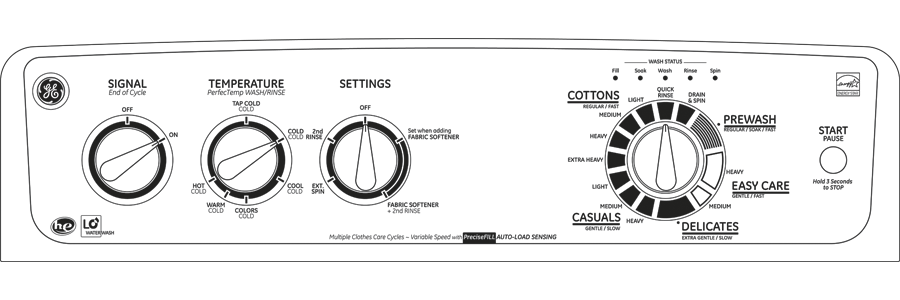 3.6 DOE cu. ft. stainless steel capacity washer GRWN5150MWS, product image 4 of 4