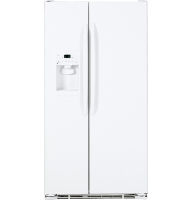 Ge® Counter-depth 22.1 Cu. Ft. Side-by-side Refrigerator With Dispenser GSC22QGTWW