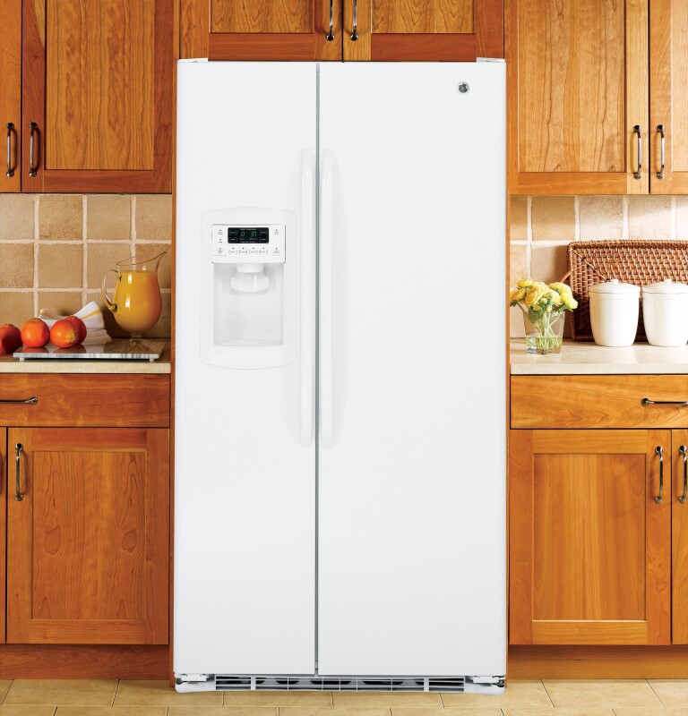 22.7 Cu. Ft. Side-By-Side Refrigerator with Dispenser GSCF3PGXWW