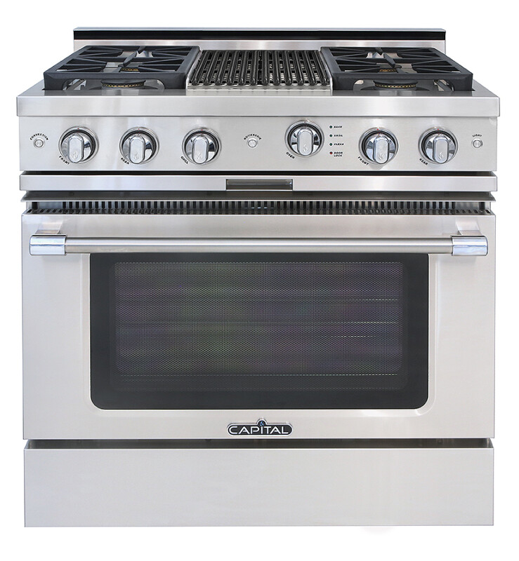 36″ Grand Chef Range 2 Sealed Burners / Grill / 2 Sealed Burners LP GSCR362B2L