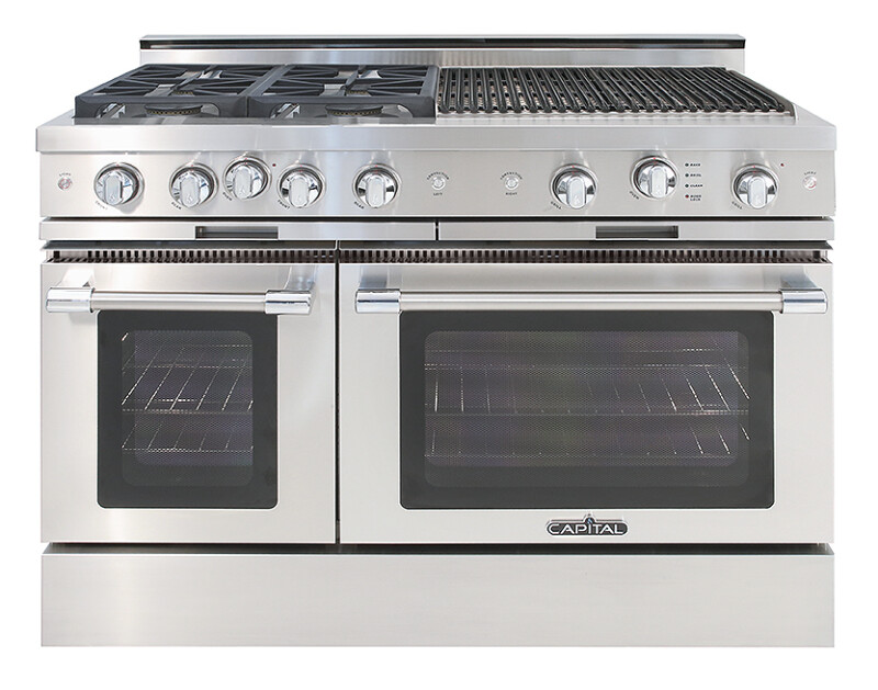 48″ Grand Chef Range 4 Sealed Burners / 24″ Grill NG GSCR484BBN