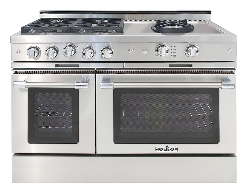 48" Grand Chef Gas Range, 4 Sealed Burners, 24" Open Wok Burner, LP GSCR484CWL