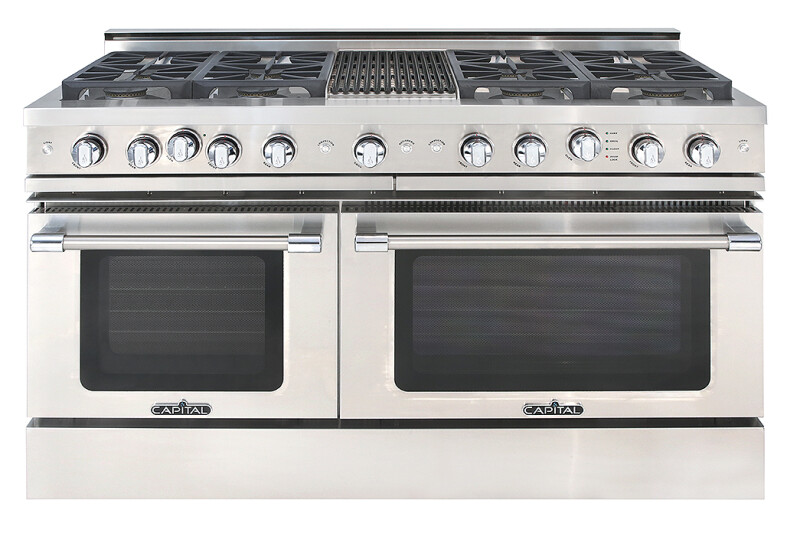 60″ Grand Chef Range 4 Sealed Burners / Grill / 4 Sealed Burners NG GSCR604B4N