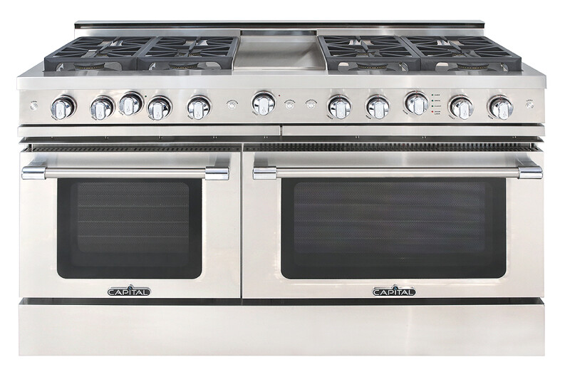60″ Grand Chef Range 4 Sealed Burners / Griddle / 4 Sealed Burners NG GSCR604G4N