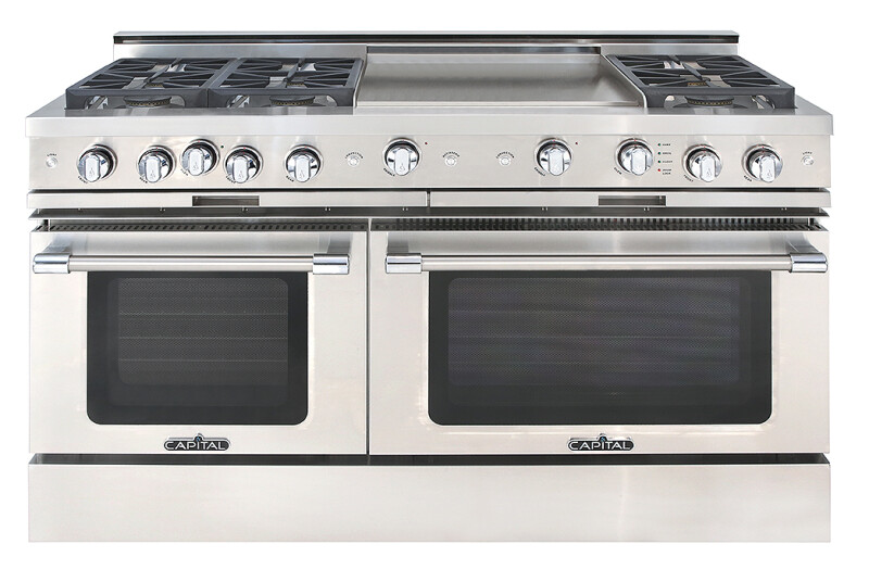 60″ Grand Chef Range 4 Sealed Burners / 24″ Griddle / 2 Sealed Burners NG GSCR604GG2N