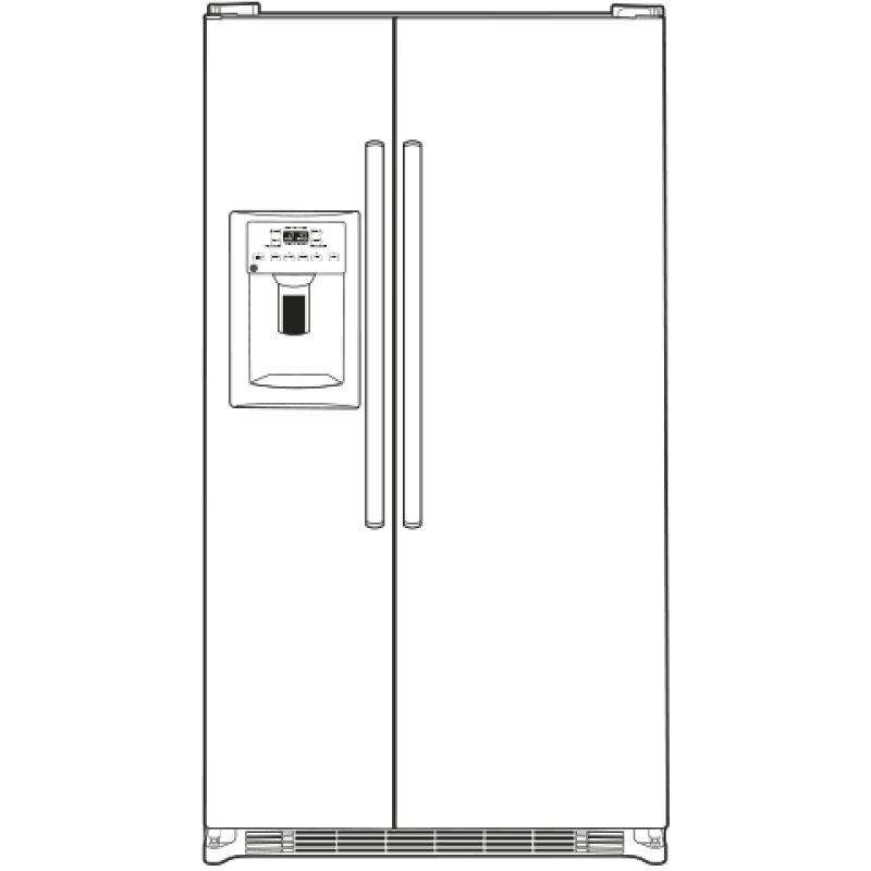 21.8 Cu. Ft. Side-By-Side Refrigerator GSE22ETHWW