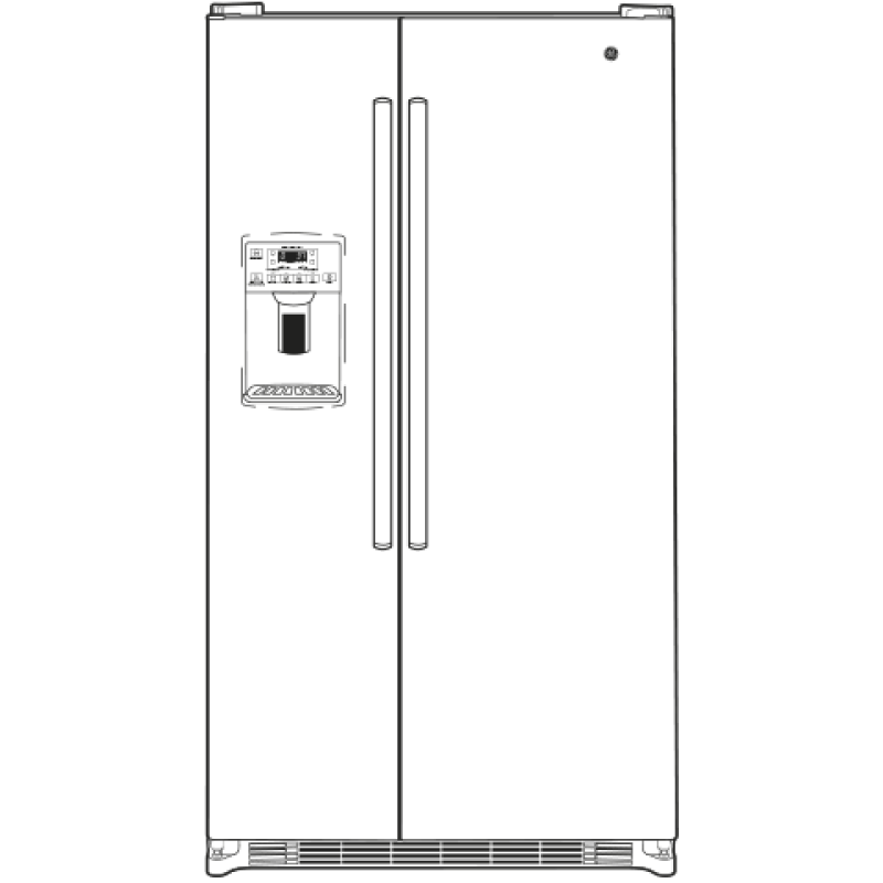 25.3 Cu. Ft. Side-By-Side Refrigerator GSE25GGHBB