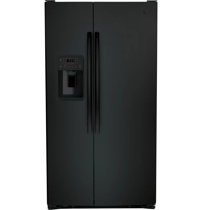 GE 25.3 Cu. Ft. Side-By-Side Refrigerator Black GSE25GGPBB Picture 1