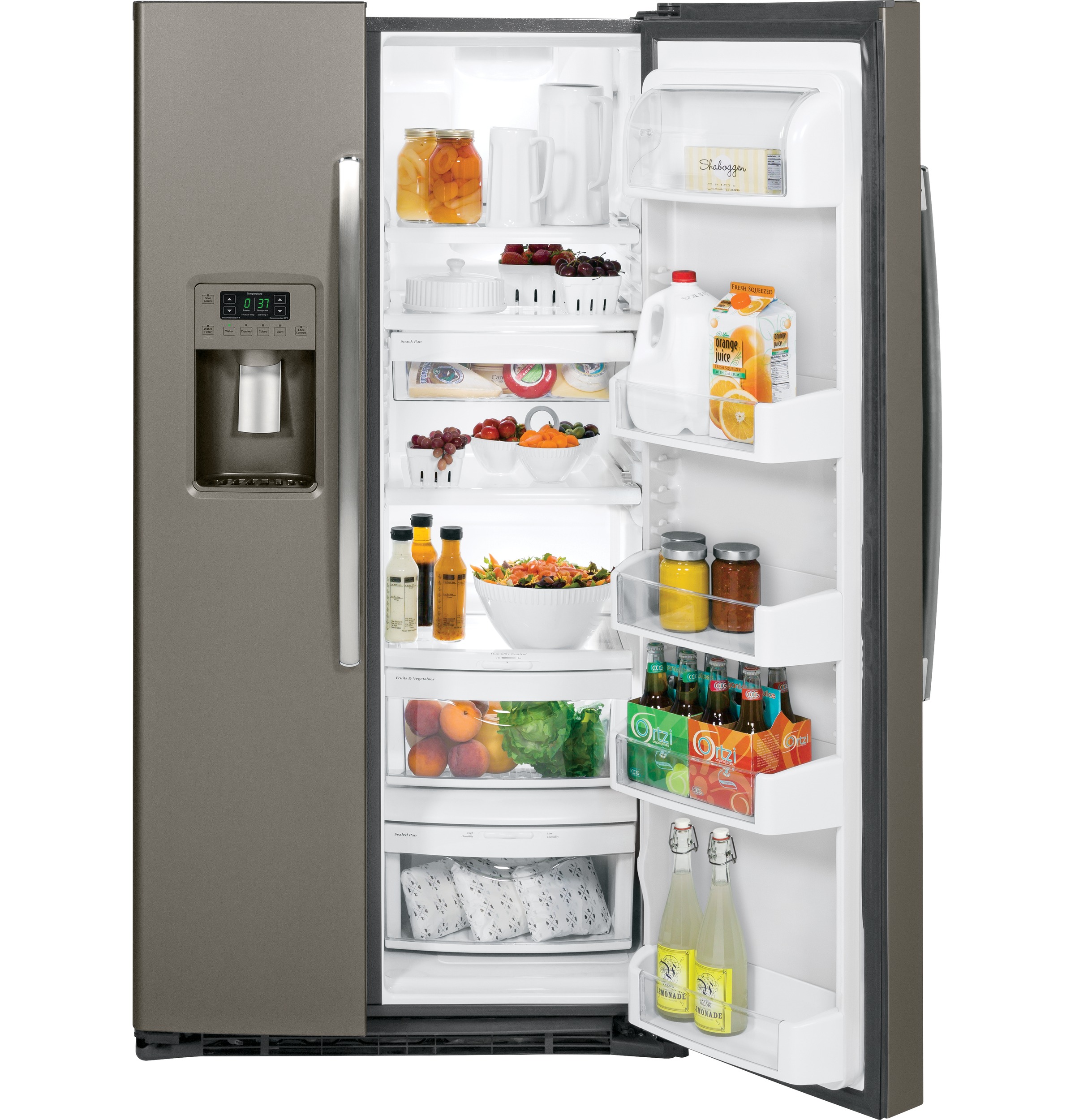 Ge® Energy Star® 25.3 Cu. Ft. Side-by-side Refrigerator GSE25HMHES