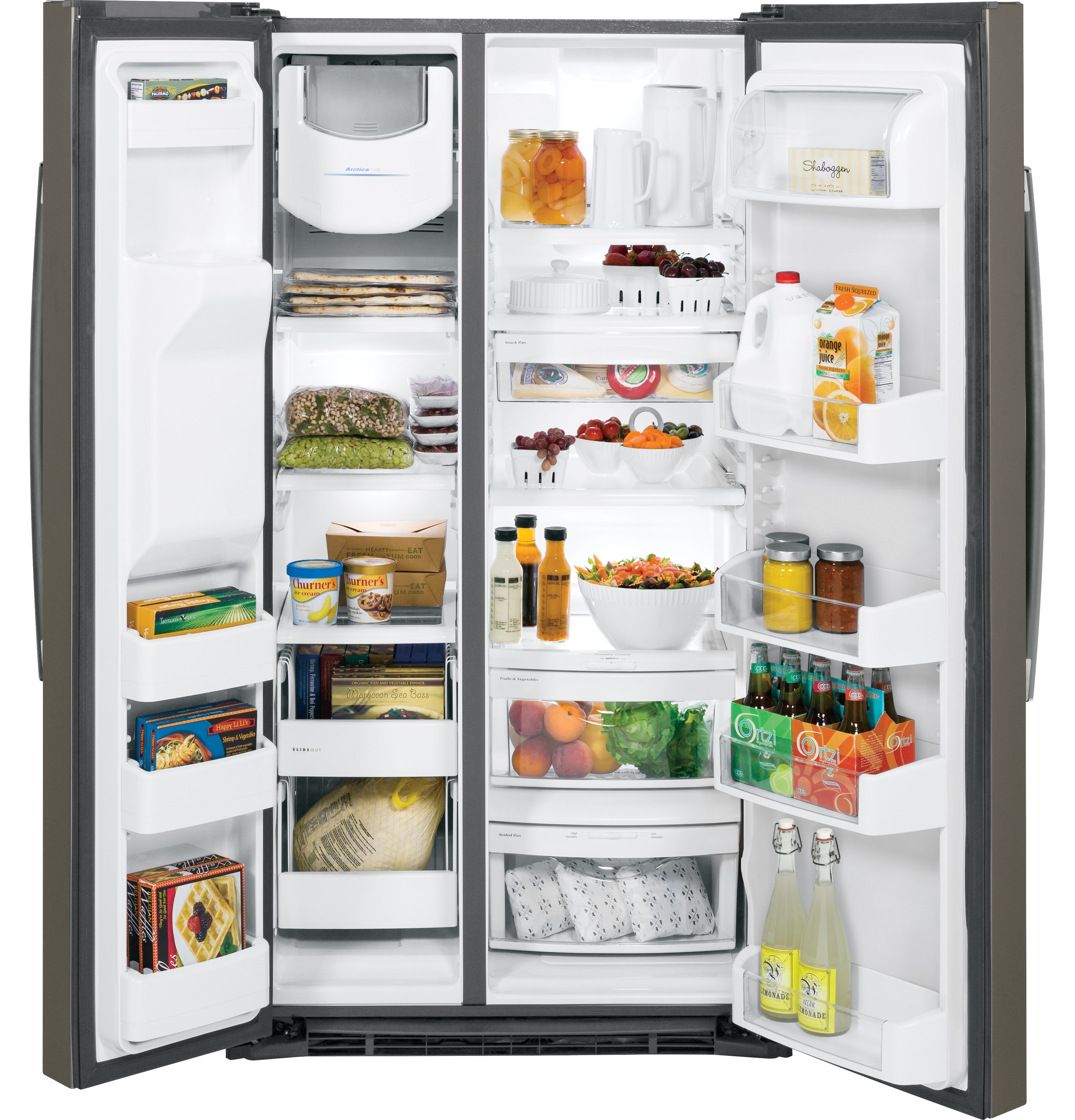 Ge® Energy Star® 25.3 Cu. Ft. Side-by-side Refrigerator GSE25HMHES