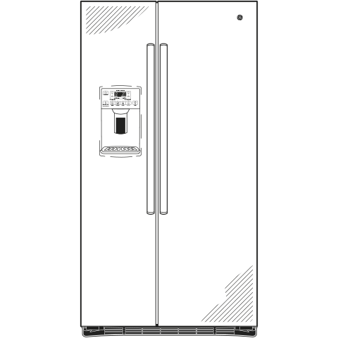 Ge® Energy Star® 25.3 Cu. Ft. Side-by-side Refrigerator GSE25HMHES