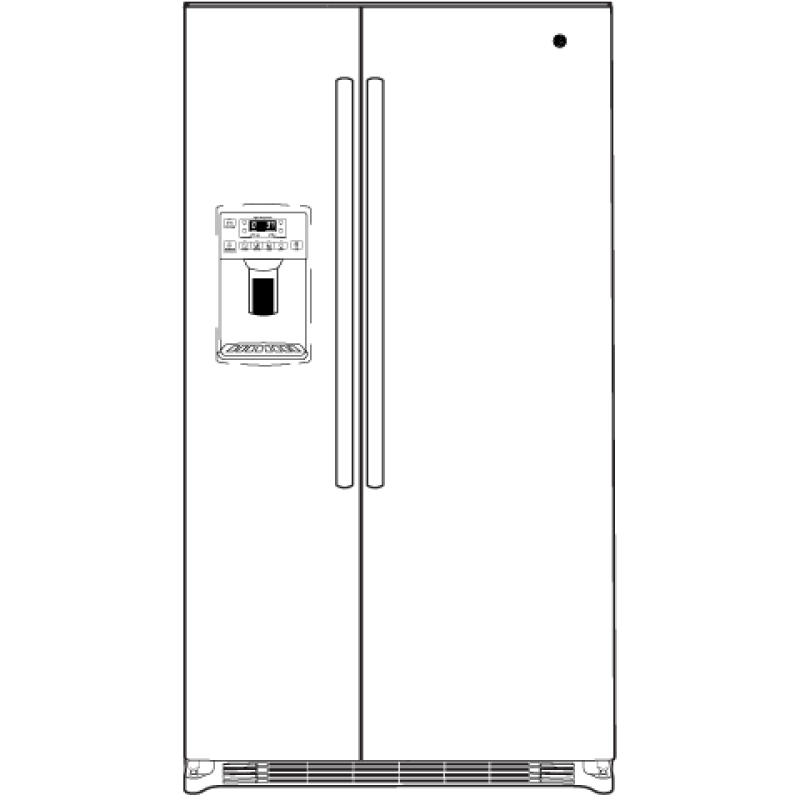 25.9 Cu. Ft. Side-By-Side Refrigerator GSE26HGEBB