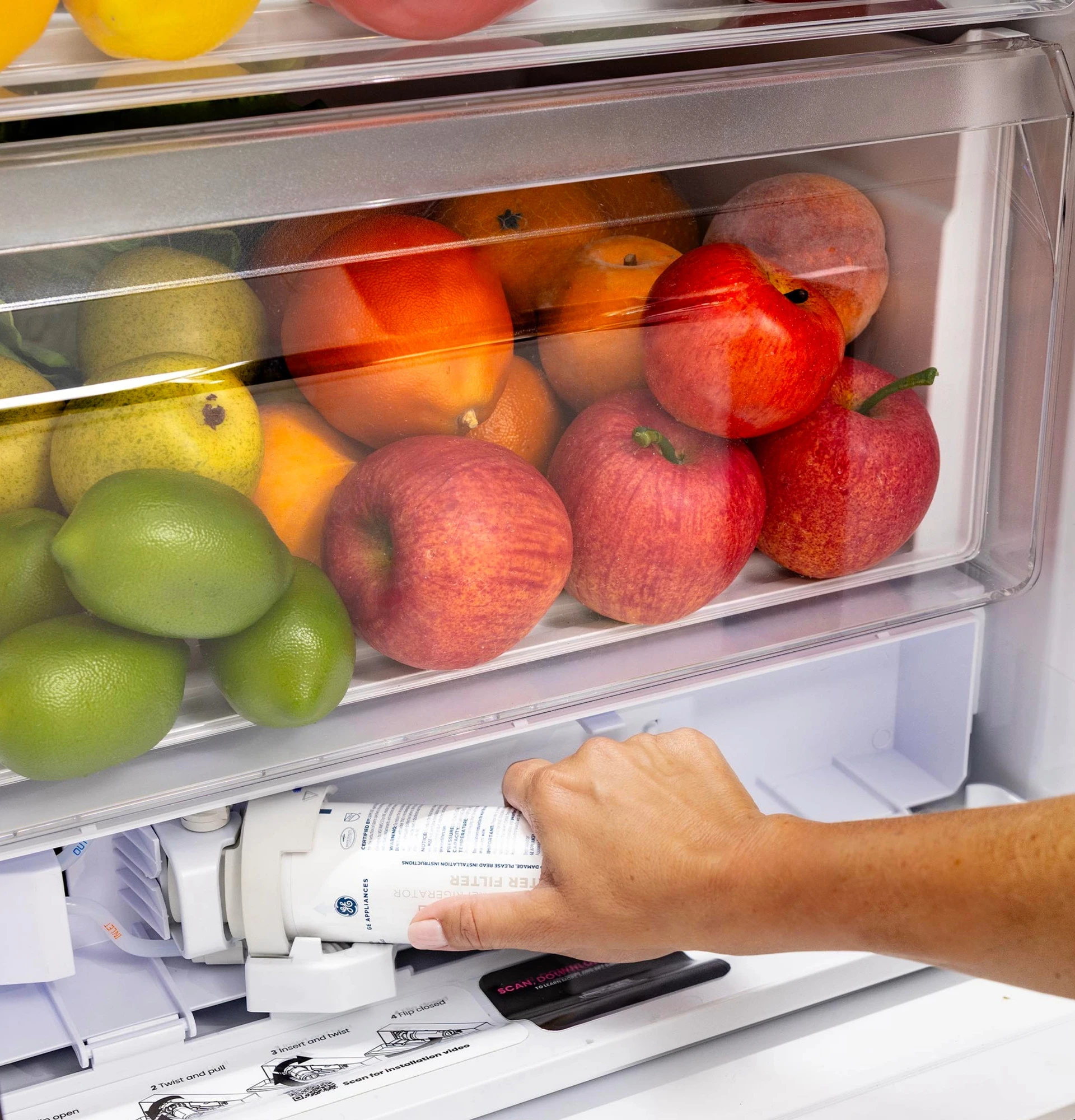 27.9 Cu. Ft. Side-By-Side Refrigerator with Extra Tall Dispenser and In-Door Icemaker GSE28NGYWW