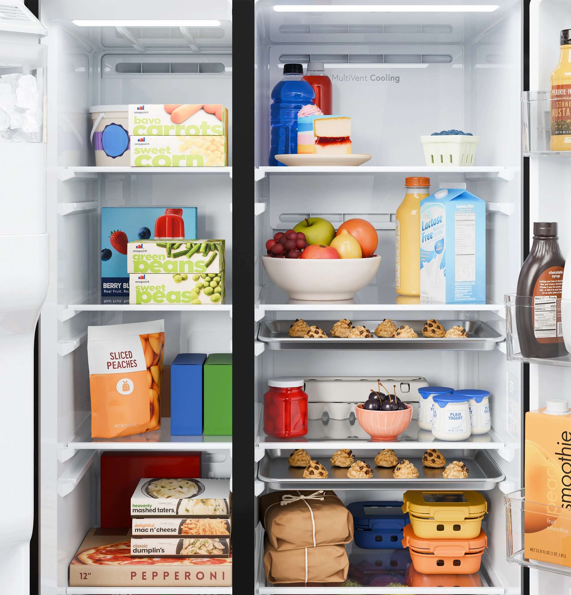 27.9 Cu. Ft. Side-By-Side Refrigerator with Extra Tall Dispenser and In-Door Icemaker GSE28NYYFS