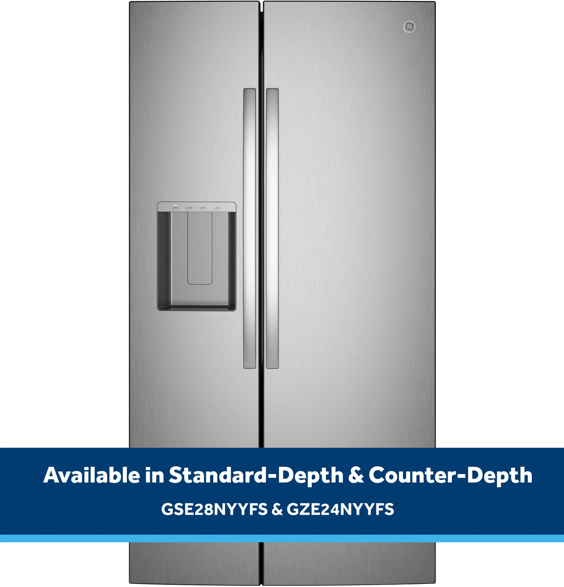 27.9 Cu. Ft. Side-By-Side Refrigerator with Extra Tall Dispenser and In-Door Icemaker GSE28NYYFS